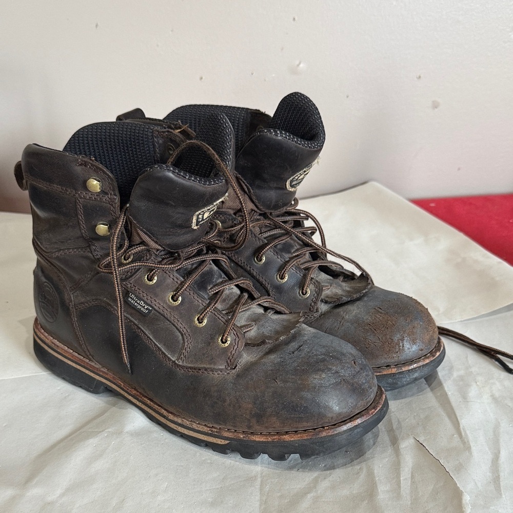 Men's Brown Leather Work Boots